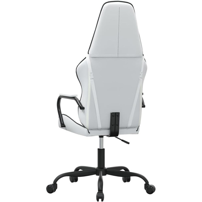 Ігрове крісло INLIFE Біло-чорне зі штучної шкіри, Меблі, Крісла, Ігрові крісла, Чорне, 13,3 кг, 3143796