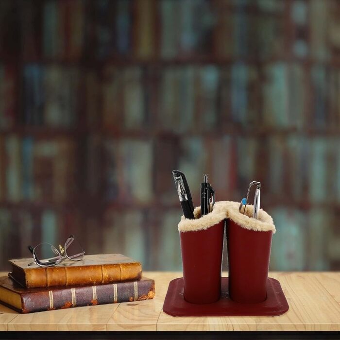 Тримач для окулярів Luxshiny Double з гладкого матеріалу з плюшевою підкладкою, для зберігання сонцезахисних окулярів та окулярів, прикраса для столу та тумбочки біля ліжка