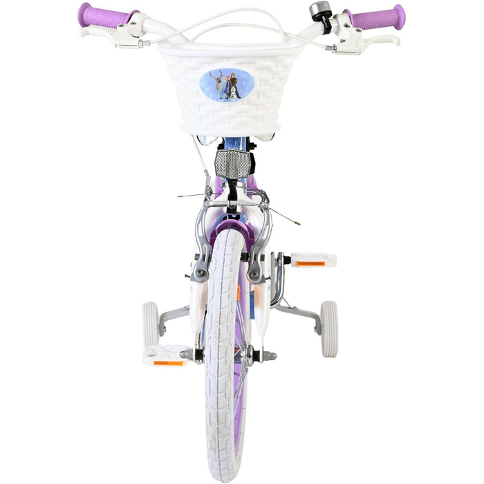 Дитячий велосипед Volare Frozen II, синій, 16 дюймів Вік 4-6 років 2 ручні гальма, додаткові колеса, світловідбивачі Регульована висота Кошик для керма Подарунок для дівчаток