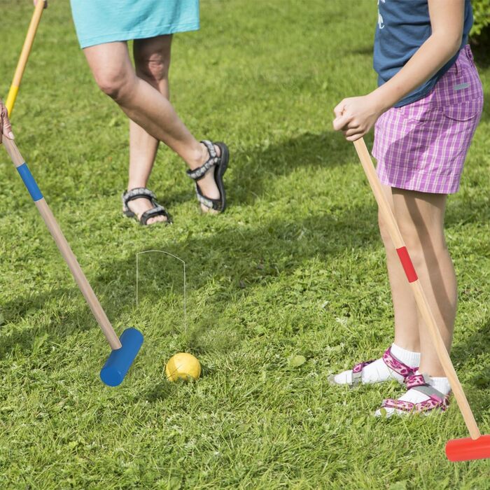Набір для крокету для дорослих, 2-4 гравців, ігри на свіжому повітрі для дітей, набір для крокету, садова гра, дерев&39яна іграшка для садових вечірок, фестивалів, пляжу