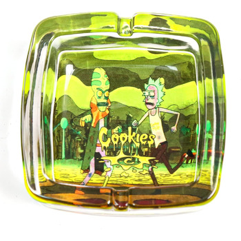 Попільничка DonkeyGear 8,9 см з надміцного скла (Rick and Alien Square) Rick And Alien Square