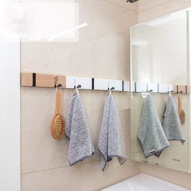 Гачок вішалка дерев'яні гачки для верхнього одягу складна вішалка настінна гачки для верхнього одягу з 5 складними гачками для кур