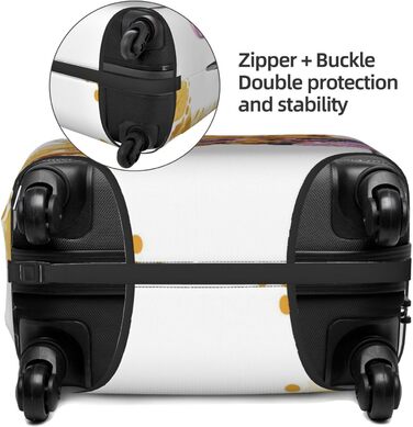 Чохол для валізи Giraffe, міцний захист для багажу розміром 45.7-81.3 см, XL, Чорний