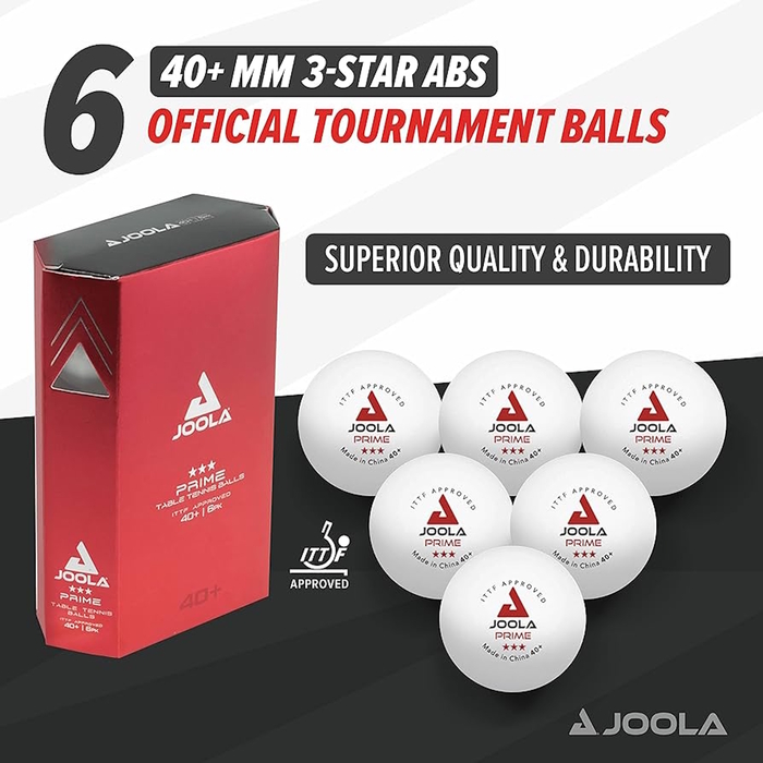 М'ячі для настільного тенісу Joola Prime 40+ White ITTF 6 шт (40031)