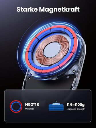 Бездротовий зарядний пристрій Автомобільний тримач мобільного телефону з функцією зарядки Магнітний бездротовий зарядний пристрій