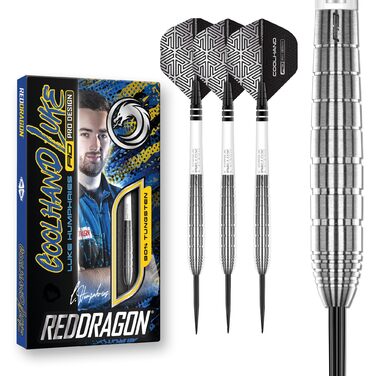 Набір дротиків RED DRAGON Luke Humphries TX Series Premium Tungsten Steeltip з льотками та древками 22g TX1