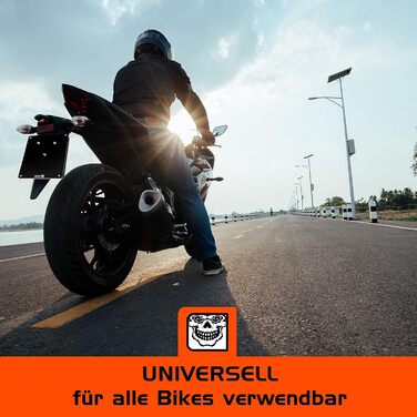 Номерний знак клубного стилю Алюміній 180x200 мм підходить для Harley-Davidson Sport Glide - Пластина для номерних знаків чорного кольору анодована товщиною 3 мм - Ідеально підходить для мотоциклетних номерних знаків