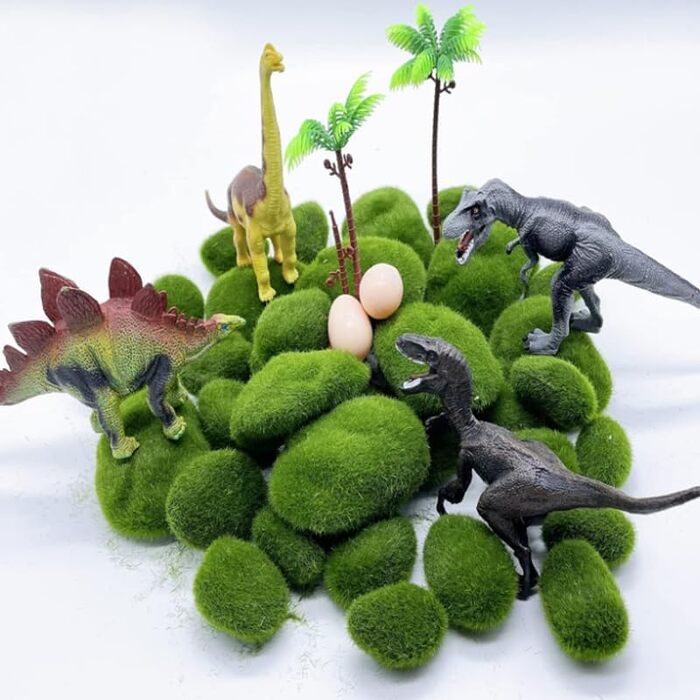 Художня прикраса з моху. Зелений штучний мох. 4 розміри. Штучний мох для виготовлення. Висихання. Прикраси зі штучного моху можна використовувати для створення квіткових композицій. Прикраси. Рослини в горщиках., 24 шт.