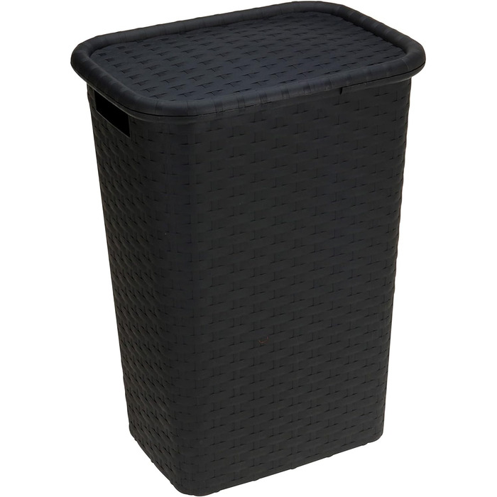 Ящик для білизни Spetebo плетений 65 літрів - антрацит - комод для білизни кошик для білизни кошик для білизни з кришкою