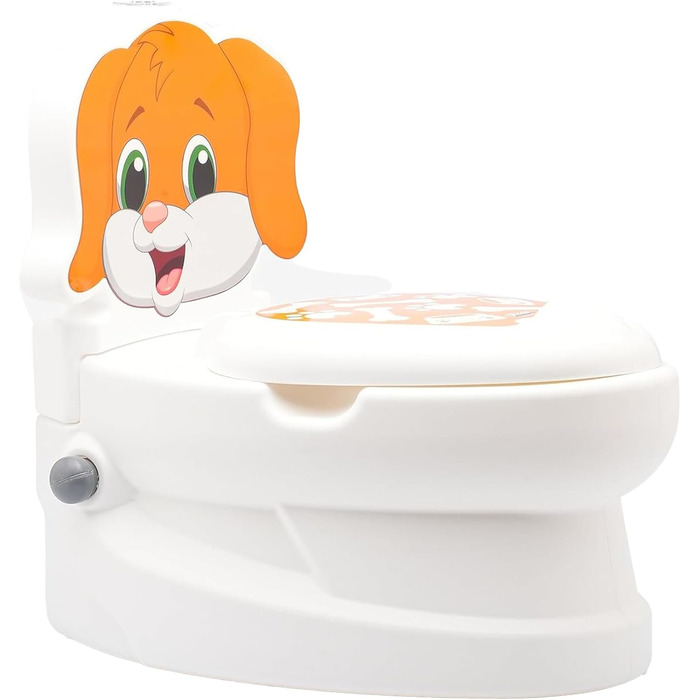 Горщик для дітей від 18 місяців Дитячий туалет білий з мотивом собаки зі знімним горщиком Дитячий туалет зі звуком змиву Дитячий г