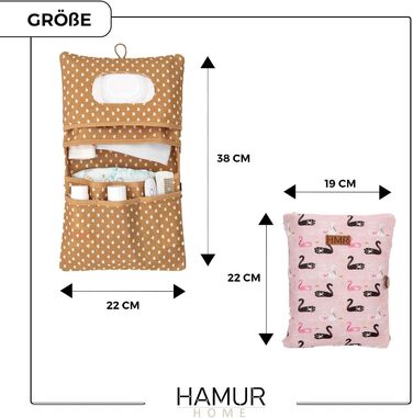 Органайзер для підгузників та косметичка 2в1 - Маленька сумка для підгузників на ходу Mums nappies cream wipes baby organizer (Lea