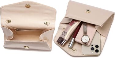 Мініатюрна вечірня сумочка-клатч з лакованої шкіри Цукерковий блиск для вечірок, свят та побачень. Колір - нюдовий