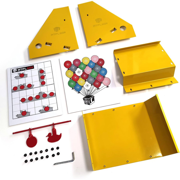 Пастка для мішеней ATFLBOX 17,8 x 22,9 см для пневматичної гвинтівки з 20 паперовими мішенями для тренувань зі стрільби з пневматичного пістолета, страйкболу та гвинтівки