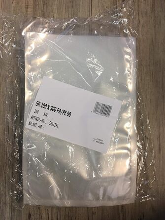 Гладких вакуумних пакетів Герметичні бічні пакети Мішки для заморожування 200 x 300 мм, 1000