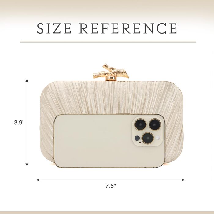 Золотий клатч для вечірок жіноча сумочка-клатч з ланцюжком та плісе