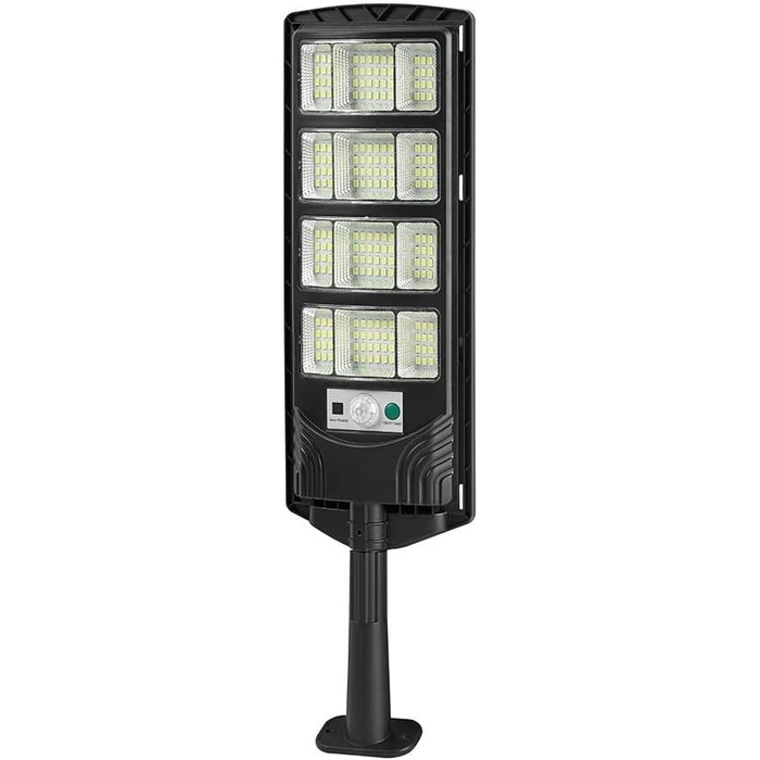 Розумний сонячний світлодіодний вуличний світильник з датчиком руху, дистанційним керуванням та автоматичним увімкненням світла, всепогодна конструкція IP65 для тривалого використання (263 мм)