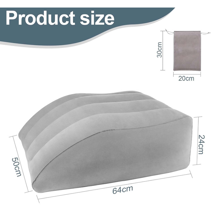 Подушка для підняття ніг, надувна клиноподібна подушка для ніг, зручна подушка для ніг для сну, подушка для підтримки ніг для покращення кровообігу та зменшення набряків