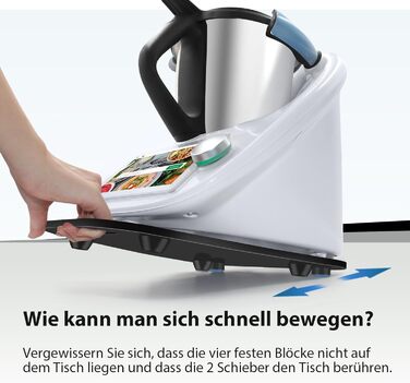 Для аксесуарів Thermomix Sliding Board TM6 TM5, Новий переглянутий дизайн ручки, Економія праці, Стійка кухонна стільниця, Акрил, Чорний глянсовий