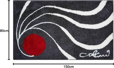 Причина COLANI Ексклюзивний дизайнерський килимок для ванни 100 поліакрил, ультрам'який, нековзний, сертифікований OEKO-TEX, гаран