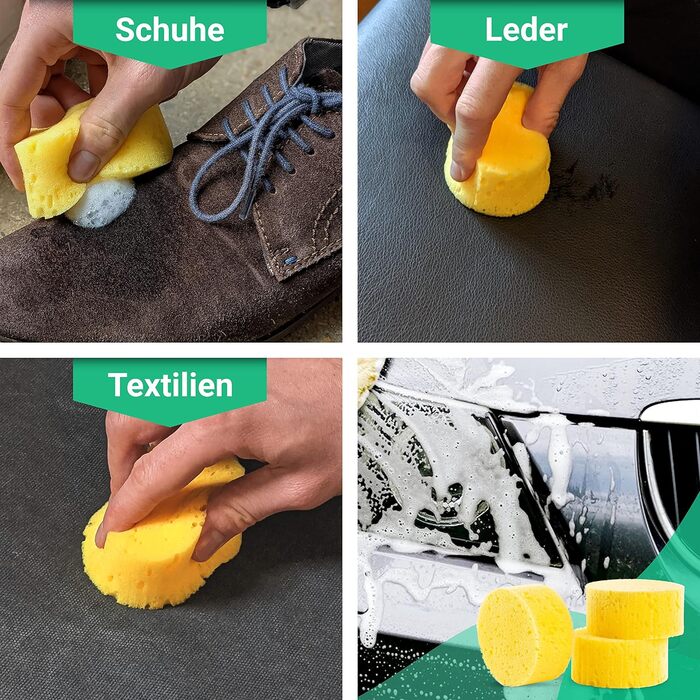 Набір полірувальних губок Emma Green для догляду за деревиною та шкірою без подряпин 3 шт. Care Sponge Soft - Абсорбуючий та ефект