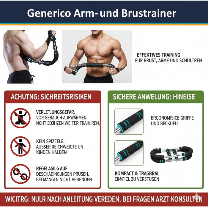 Регульований тренажер для скручувальних рук для чоловіків та жінок - U-подібний еспандер для грудей з 3 рівнями опору 40-90 фунтів - Силове тренування Тренажер для грудей, плечей, зап&39ястя, спини