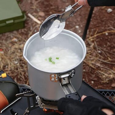 Складаний горщик для кемпінгу 770 мл, горщик для пікніка, відкритий горщик для приготування їжі, чашка з нержавіючої сталі, алюмінієвий корпус, дизайн, антипригарний, одна порція, кемпінг, приготування їжі, походи, барбекю, пригоди та подорожі