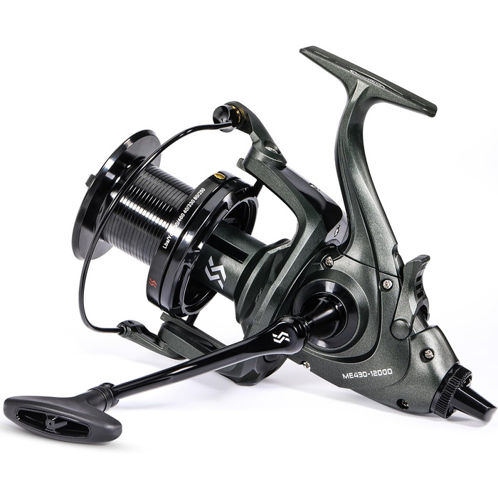 Котушки для лову коропа Sougayilang ME430, котушки для серфінгу/лову коропа великої місткості 11000/12000, 131BB, плавні, високопродуктивні котушки для лову коропа, передавальне число 4,61 для солоної та прісної води