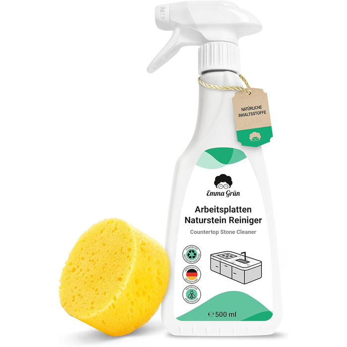 Засіб для чищення натурального мармуру 500 мл, засіб для чищення та догляд за зеленим мармуром Emma, засіб для чищення стільниць в