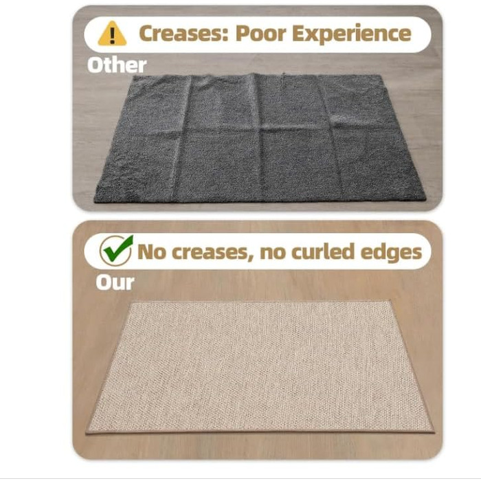 Килимки для кухні COLOR&GEOMETRY, нековзні, що праються, 43x120 см, тонка тканина 4 мм, кухонний килимок на гумовій основі, абсорбуючі, легко очищаються, килимки для підлоги перед раковиною, для коридору, бежевий, 43 x 120 см (прямокутний)