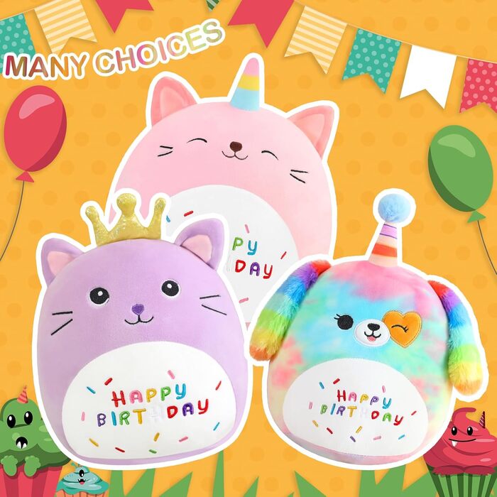 З днем народження м&39яка іграшка 10&39 райдужний песик м&39які іграшки мила плюшева подушка єдиноріг собака плюшева іграшка для дітей дівчинка хлопчик 25 см райдужний песик 25 см