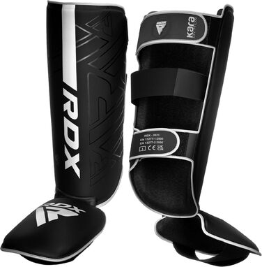 Щитки для гомілок RDX для кікбоксингу, бойових мистецтв, тренувань з муай-тай, шкіряні щитки для гомілок Maya Hide для тайського боксу, захисні накладки для спарингу, боксу, крав-мага, MMA, карате, тхеквондо (багаторазові), білі, XL