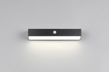 Гібридний сонячний LED-настінний світильник Reality Leuchten R23306102, сріблястий/чорний пластик, 6 Вт, з датчиками руху та освітленості, орієнтаційне світло