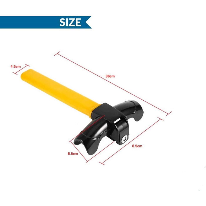 Універсальний кіготь рульового колеса для протиугінного автомобіля, протиугінний автомобільний замок керма T-Lock Блокування керма, протиугінний замок керма Іммобілайзер