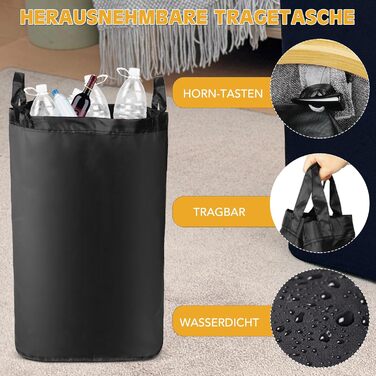 Контейнер для депозитних пляшок 2 відділення, депозитний контейнер 140 л, контейнер для порожніх пляшок і скла з отвором вкл. 2 мі