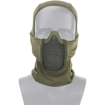 Балаклава Airsoft Mesh Mask Ninja Style Повний захист обличчя Балаклава Капюшон з сітчастою маскою для Cs Військова гра, полювання, пейнтбол зелений