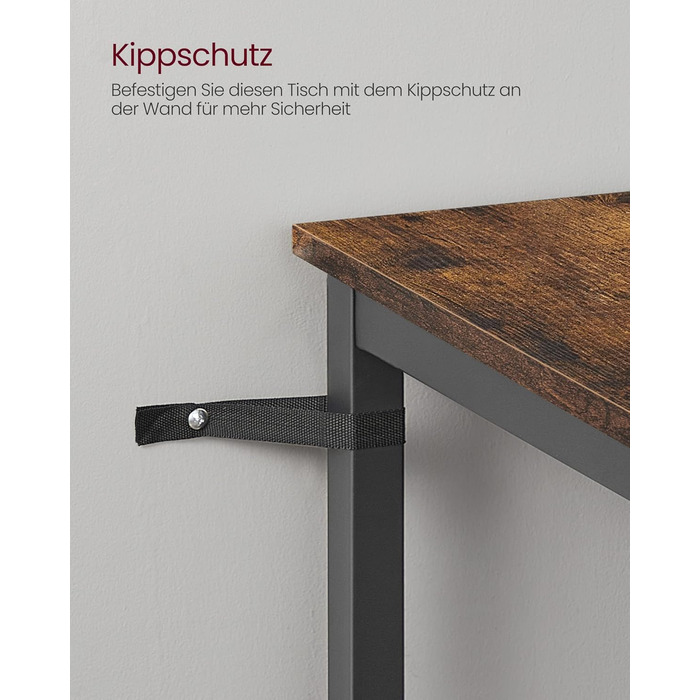 Барний стіл VASAGLE, Стіл для роботи стоячи, Кухонний стіл, Високий, зі сталевим каркасом, 60 x 60 x 92 см, Легке складання, для кухні, вітальні, Індустріальний дизайн, Вінтажний коричнево-чорний LBT25 шт. 60 x 60 x 92 см Вінтажний коричневий чорний