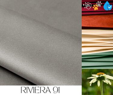 Ліжко-бокс Liam без узголів&39я 120 x 200 см 2 шт. Топпер для ліжка 5 см Безкоштовний бежевий велюр без ніжок Спальна поверхня 3 см 123/143/163/183/203 см (Riviera 91 - сірий, 120x200) 120x200 Riviera 91 - сірий