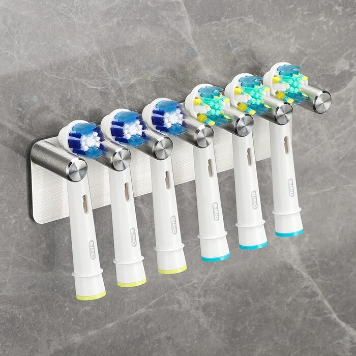 Електрична зубна щітка тримач голівки з нержавіючої сталі прикріплюється щіткотримач для 6 електричних головок щітки для ванної кі