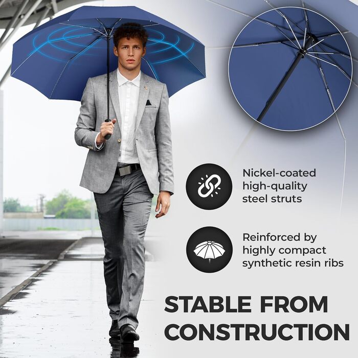 Парасолька складна парасолька незахищена від шторму автоматична сумка для парасольок з відкритим доступом, чорна Чоловіча жіноча д