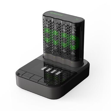 Зарядний пристрій GP RECYKO PRO USB P461, включаючи 4 батарейки RECYKO PRO AA 2000 мАг та USB-док-станцію, зарядний пристрій із док-станцією та 4 батарейками AA