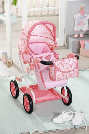 Коляска Baby Annabell Deluxe для ляльки 43 см - зручна для маленьких рученят, творча гра розвиває емпатію та соціальні навички, дл