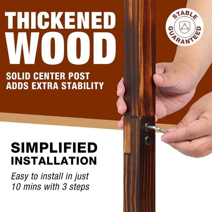 Тримач для вудок Ghosthorn для гаража, поворотний на 360 градусів, підлогова підставка до 16 вудок, дерев&39яний, органайзер для рибальського спорядження, подарунки для риболовлі для чоловіків та жінок, карбонізований