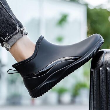 Чоловіче гумове взуття, чоловічі гумові чоботи, короткі гумові чоботи, гумове взуття для активного відпочинку, чорне, розмір 41 EU