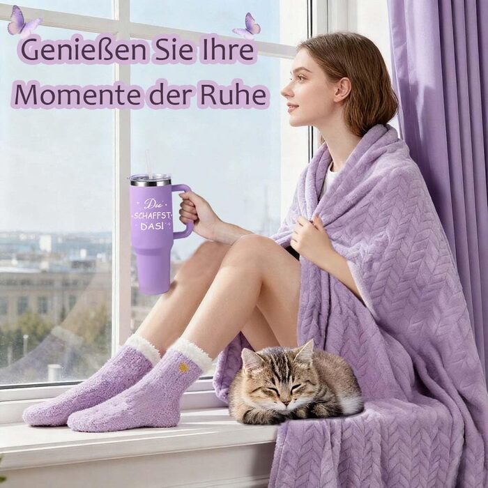 Подарунки на День святого Валентина для жінок, подарунковий набір для найкращої подруги, подарунковий набір з 12 м&39яких пледів з винним келихом з нержавіючої сталі об&39ємом 40 унцій як подарунки на день народження для мами, найкращої подруги, бабусі, с