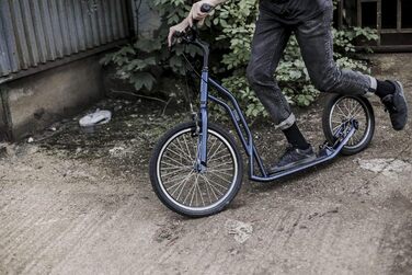 Самокат Yedoo S2016 - до 150 кг, самокат з пневматичними шинами 20/16 - для дорослих, самокат з регульованим кермом, самокат для с