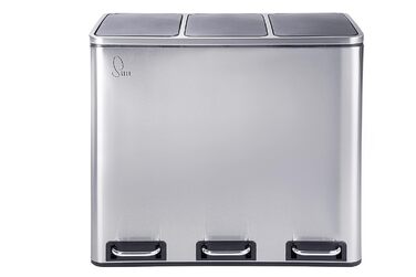 Відро для сміття з 3 відділеннями Відро для паперу 54 л Педальний відро для сміття Відро для сміття Переробка Відокремлення сміття