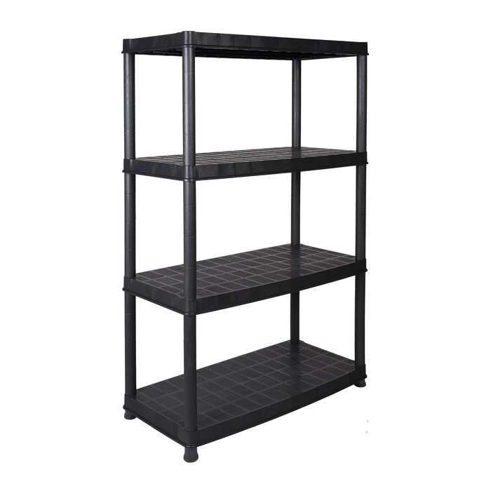 Міцний стелаж Kreher XL за вигідною ціною 92,5 x 45,8 x 141 см з 4 полицями та загальним навантаженням 280 кг Сертифіковано TV Rheinland.