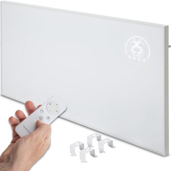 Інфрачервоний обігрівач Heidenfeld HF-HP140 800 Вт для площі до 20 м 3-в-1 керування через додаток Дистанційне керування Сенсорна панель керування Портативний електричний обігрівач Інфрачервоний радіатор з термостатом (HF-HP140 800 Вт)