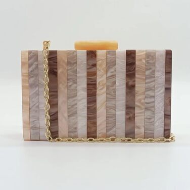 Клатч жіночий акриловий з геометричним мармуровим малюнком, вечірня сумочка з від'ємним ланцюжком, колір абрикосовий