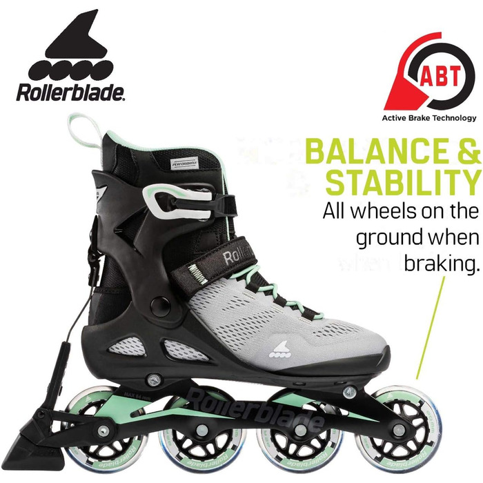 Роликові ковзани жіночі Macroblade 80 ABT W Inline Fitness 9.5 GLACIER GREY/NEO MINT